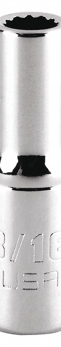 PROTO Socket: SAE, 1/4 in Drive Size, 3/16 in Socket Size, 12-Point, Std, Chrome, Not Tether Capable (MPN J4706N). Key specifications — attr1204417: PROTO; attr1204392: Chrome.