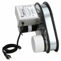 In-Line Duct Fan: 160 cfm Max., 3 in Duct, 7.5 W, 120V AC, 1 Ph, Galvanized Steel (MPN RMS160). Key specifications — Includes: Aluminum Variable Exhaust Hood; Brand: TJERNLUND; Speed Controllable: No; High-Efficiency Motor: No; Nameplate Voltage: 120V AC; Number of Speeds: 1; Airflow @ 0.000 in SP - Range: 0 to 249 cfm; High-Efficiency Motor_Broad: Standard-Efficiency Motor.