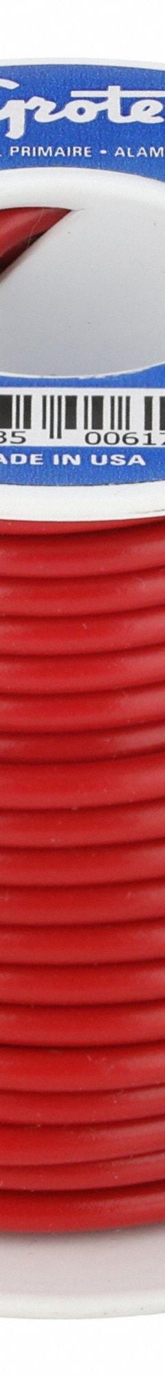 GROTE Primary Automotive Wire: GPT, 25 ft, 1 Conductor, 16 AWG, Red, 60 V Volt (MPN 89-8000). Key specifications — Brand: GROTE.