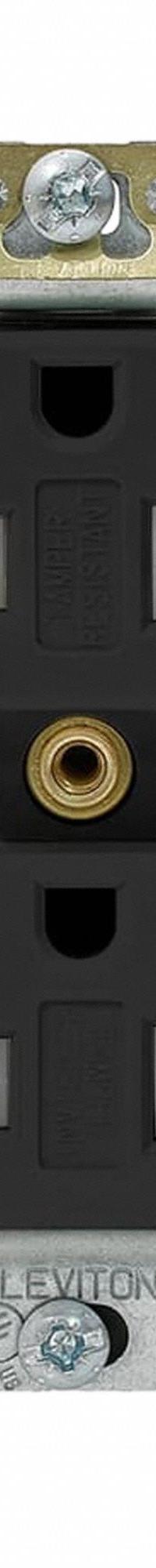 LEVITON Plugs and Receptacles: Duplex, 5-20, Black, 125V AC, 20 A, 2 Pole / 3 Wire (MPN MT563-SE)