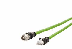 METZ CONNECT M12 Cable: Cat7, M12 Plug Male Straight x RJ45 Male Straight, 5 m Lg, PUR, Green, X (MPN 142M2X15050). Key specifications — Brand: METZ CONNECT; Cable Jacket Color: Green; End 1 Coding: X; End 2 Coding: X; IP Rating: IP2X; Performance Category: Cat7.