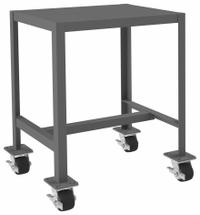 DURHAM MFG Work Table: Fixed Ht, Steel, 24 in x 18 in, 2,000 lb Overall Load Capacity (MPN MTM182430-2K195). Key specifications — Unit Type: Not Expandable or Modular; Assembly: Fully Assembled; Wheel Material: Phenolic; Frame Material Finish: Powder Coated; Mobility: Casters; Height Adjustability: Fixed Height; Caster Type: (4) Swivel Locking; Frame Construction: Welded Only.