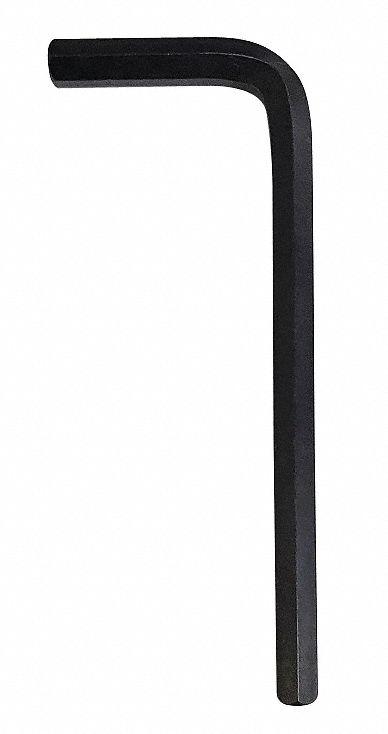 WESTWARD Hex Key: 0 Ball Ends, 3/16 in Tip Size, SAE, Short, Alloy Steel, Black Oxide - L-Shaped Hex Keys