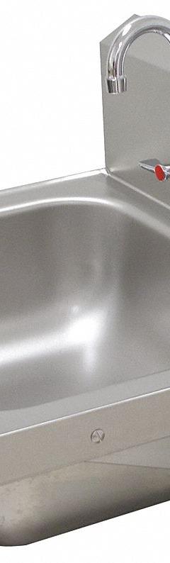 ADVANCE TABCO Hand Sink: 1 Stations, 8 in Bowl Dp, 20 in Bowl Lg, 16 in Bowl Wd, Faucet Included (MPN 7-PS-45). Key specifications — Includes Side Splash: Side Splash Not Included; Brand: ADVANCE TABCO.