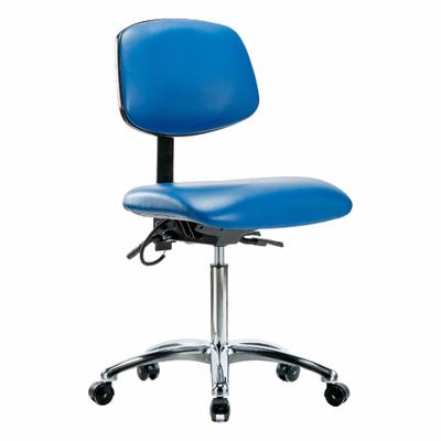 APPROVED VENDOR Task Chair: Vinyl, Armless, Ht Range 21 1/2 in to 29 in, 18 1/2 in Seat Wd - Vinyl ESD Chairs