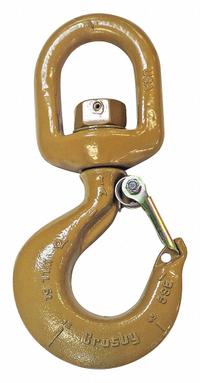 CROSBY Slip Hook: 10,000 lb Working Load Limit, 100 Hook Grade, Alloy Steel, 3/4 in Material Thick (MPN 1048840). Key specifications — Color: Gold; Brand: CROSBY; Visual Indicator Markings: Deformation & Max Angle.