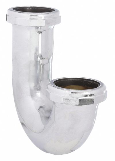APPROVED VENDOR Bend: Brass, Chrome-Plated, Silver, 1 1/2 in Nominal Pipe Size - J-Bends