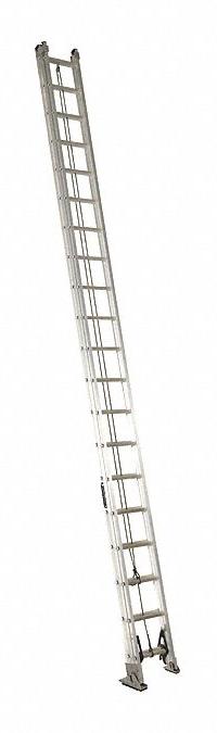 LOUISVILLE LADDER Extension Ladder: 40 ft Ladder Size, Aluminum, 300 lb Load Capacity, 84 lb Wt (MPN AE2240). Key specifications — Color: Silver; Brand: LOUISVILLE LADDER; Included Features: Rope and Pulley; Removable Fly: Fixed.