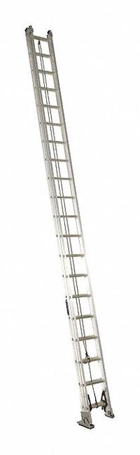 LOUISVILLE LADDER Extension Ladder: 40 ft Ladder Size, Aluminum, 300 lb Load Capacity, 84 lb Wt (MPN AE2240). Key specifications — Color: Silver; Brand: LOUISVILLE LADDER; Included Features: Rope and Pulley; Removable Fly: Fixed.