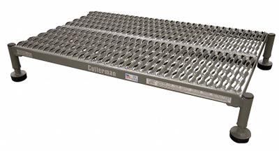 COTTERMAN Work Platform: 9 in Platform Ht - Max, 24 in Platform Wd, 72 in Platform Dp - Adjustable-Height Single-Step Platforms