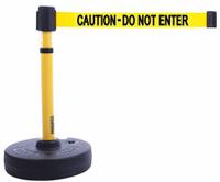 BANNER STAKES Barrier Post with Belt: Yellow, No Pattern, Caution Do Not Enter, 15 ft Belt Lg, 15 ft (MPN PL4085). Key specifications — attr981465: Yellow; attr981461: BANNER STAKES; attr981443: Yellow; attr981449: Caution Do Not Enter.