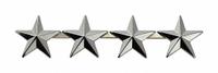HEROS PRIDE Metal Rank Insignia: (4) Stars, 5/8 in, Silver, Metal, Clutch Pin, Rank Insignia, 1 PR (MPN 4493N). Key specifications — attr1074238: Clutch Pin; attr188498: 5/8 in; attr188499: Silver; attr188500: Metal; attr188503: (4) Stars; attr193746: HEROS PRIDE.