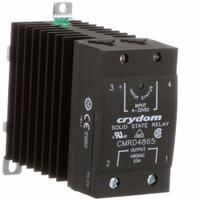 CRYDOM Solid State Relay: DIN-Rail Mounted, 65 A Max Output Current, SCR, AC Output (MPN CMRD4865). Key specifications — Brand: CRYDOM; Current Type: DC; Electrical Connection: Cage Type; Finger Safe: Yes; Input Current: 30 mA; Maximum Output Current without Heat Sink: 65 A; Mounting Style: DIN Rail; Output Voltage: 48 to 530V AC.