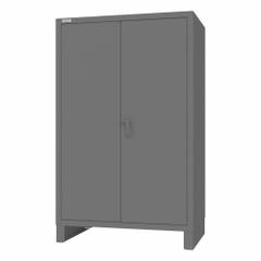 DURHAM MFG Storage Cabinet: 48 1/4 in x 30 1/4 in x 78 in, Swing Handle & Padlockeable, Legs, Gray (MPN HDC-304878-4S95). Key specifications — attr62713: Recessed; attr62698: Gray; attr62736: Welded; attr87895: Legs; attr62693: Assembled; attr62737: Stationary; attr62694: Adjustable; attr62695: Powder Coated.
