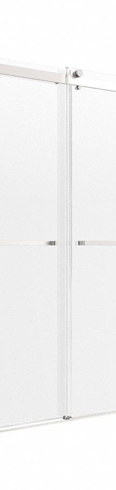 FOREMOST Shower Door: 43 in Min. Door Wd, 47 in Max. Door Wd, 76 in Overall Ht, Clear Tempered Glass (MPN LGDR4876-CL-BN). Key specifications — Brand: FOREMOST; Door Frame Finish: Brushed Nickel.