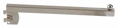 ECONOCO Straight Arm: Single, 1 in Slot Spacing, 1/2 in Slot Lg, 1 in x 12 in x 1 in - Face-Out Hangrails for Slotted-Standard Shelving