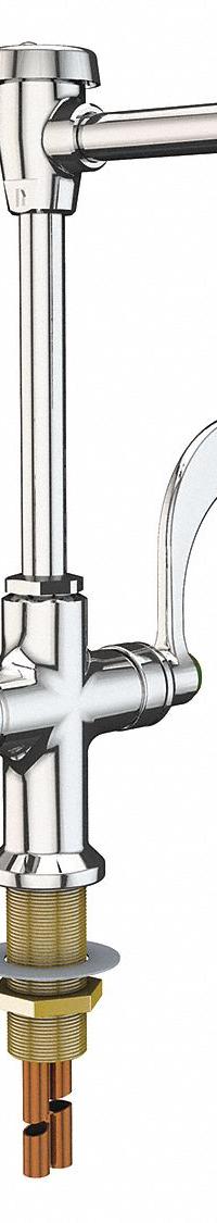 INSTOCK Laboratory Faucet: Faucet, Single-Post, For Cold Water/Hot Water Media, 2 Handles, 1 Outlets (MPN GRL412-8VB-BH). Key specifications — Brand: INSTOCK; Color/Finish: Chrome; Inlet Connection Type: IPS; Index Text: CW; Product Type: Faucet; Index Color: Red; Flow Pattern: Inline.