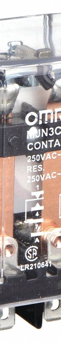 OMRON General Purpose Relay: Socket Mounted, 10 A Current Rating, 120V AC, 3PDT, 11 Pins/Terminals (MPN MJN3C-AC120). Key specifications — Brand: OMRON; Base Type: Square; Mounting Style: Plug-In; Pin Shape: Round; Electrical Connection: Plug-In; Manufacturer Part Number: MJN3C-AC120; Series: MJN Series.