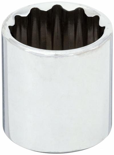 WESTWARD Socket: Metric, 3/8 in Drive Size, 22 mm Socket Size, 12-Point, Std, Chrome - 3/8" Drive Hand Sockets