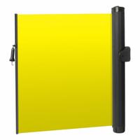 MODUS Mounted Barrier: Fixed Mount, 11 1/2 ft Belt Lg, No Pattern, Yellow, No Legend (MPN ZP+MB-Y-IH). Key specifications — Frame Color: Black; Brand: MODUS; Belt Color: Yellow.