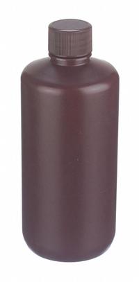 APPROVED VENDOR Laboratory Bottle: HDPE, 250 mL, 250 mL, Amber, 24-410 mm Screw Closure Size (MPN 209128). Key specifications — Body Color: Amber; Closure Attached: Attached; Brand: APPROVED VENDOR; Pre-Cleaned: None; Closure Included: Yes.