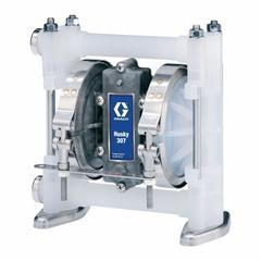 GRACO Diaphragm Pump: Polypropylene Body, 3/8 in, NPT Connection, 6.5 gpm, Santoprene Diaphragm (MPN D32966). Key specifications — Brand: GRACO; Seat Material: PP; Check Valve Material: Santoprene.
