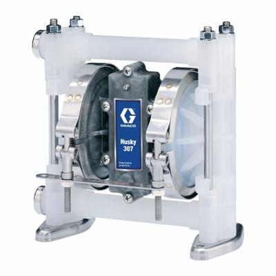 GRACO Diaphragm Pump: Polypropylene Body, 3/8 in, NPT Connection, 6.5 gpm - Polypropylene Housing AODD Pumps