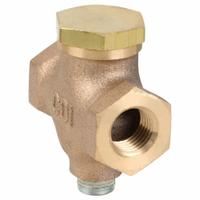 CONTROL DEVICES Check Valve: Air, Brass, 1/4 in NPT, 1/4 in (F)NPT, 250 psi Max. Pressure (MPN CB25). Key specifications — attr291949: 1/4 in NPT; attr291950: 1/4 in (F)NPT; attr291957: Brass; attr294749: CONTROL DEVICES.