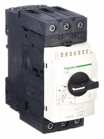 SCHNEIDER Manual Motor Starter: Non-Reversing, 3 Poles, 50 A, Thermal Protection - Non-Reversing Starters with Thermal Overloads