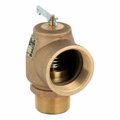 APOLLO Safety Relief Valve: MNPT x FNPT, 1 1/2 in x 2 in, 15 psi Max. Op Pressure - ASME Section IV Steam Pressure Relief Valves
