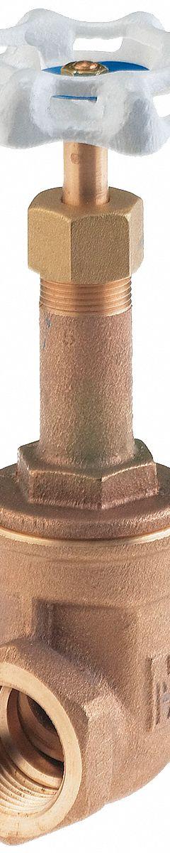 MILWAUKEE VALVE Gate Valve: 1 1/4 in, Bronze, Rising, FNPT x FNPT, 300 psi CWP, Wheel, Solid Wedge (MPN UP148 1-1/4). Key specifications — Wedge Material: Bronze; Brand: MILWAUKEE VALVE; Bonnet Material: Bronze.