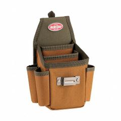 BUCKET BOSS Tool Pouch: For 2 in Belt Wd - Max, 3 Pockets, Green (MPN 54175). Key specifications — Closure Type: Open Top; Attachment: Clip; Color: Green; Brand: BUCKET BOSS.
