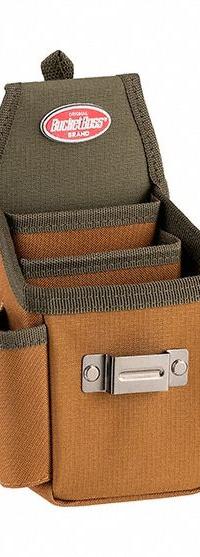 BUCKET BOSS Tool Pouch: For 2 in Belt Wd - Max, 3 Pockets, Green (MPN 54175). Key specifications — Closure Type: Open Top; Attachment: Clip; Color: Green; Brand: BUCKET BOSS.