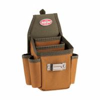 BUCKET BOSS Tool Pouch: For 2 in Belt Wd - Max, 3 Pockets, Green (MPN 54175). Key specifications — Closure Type: Open Top; Attachment: Clip; Color: Green; Brand: BUCKET BOSS.
