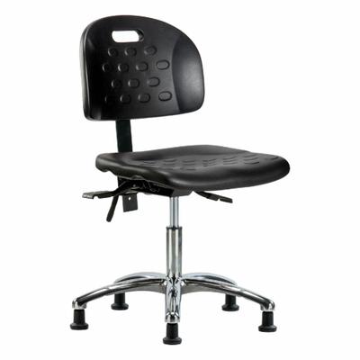 APPROVED VENDOR Ergonomic Chair: Polyurethane, Armless, Ht Range 17 3/4 in to 23 in, 18 in Seat Wd - Polyurethane Lab Chairs