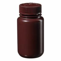 NALGENE Laboratory Bottle: HDPE, 125 mL, 4 fl oz, Closure Included, Amber, 38 mm, Polypropylene (MPN 2106-0004). Key specifications — Brand: NALGENE; Graduated: No; Body Color: Amber.