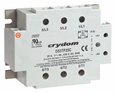 CRYDOM Solid State Relay: Surface Mounted, 25 A Max Output Current, SCR - Surface-Mounted Relays