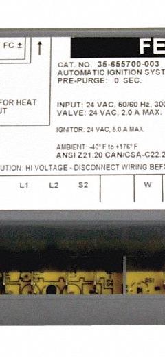 FENWAL IGNITION CONTROLS Control Board, 24V: Mfr Part # 35-655700-003. Key specifications — Manufacturer Part Number: 35-655700-003; Product Type: Ignition Control Board.