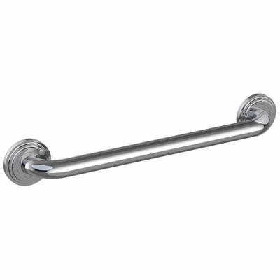 WINGITS Wall Grab Bar: Straight, 24 in Lg, 1 1/4 in Dia, Stainless Steel - Anti-Microbial Grab Bars