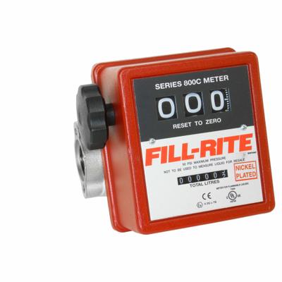 FILL-RITE Mechanical Flowmeter: Mechanical Meter, B20/Diesel/E15/Gasoline/Kerosene - Nutating Disc Totalizers for Fuels