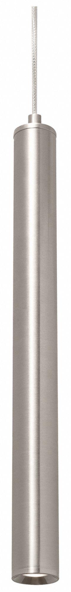 AFX INC. Pendant: 1 1/4 in Dia, 16 in Ht, Satin Nickel, 800 lm, 3000K, 9 W, 120 to 277V AC, Dimmable (MPN ELIP01L30UDSN). Key specifications — Voltage: 120 to 277V AC; Brand: AFX INC.; Color Temperature: 3000K; Dimmable: Yes; Housing Finish/Color: Satin Nickel.