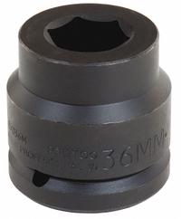 PROTO Impact Socket: 1 1/2 in Drive Size, Metric, 75 mm Socket Size, 6-Point, Std, Black Oxide (MPN J15075M). Key specifications — attr1215501: PROTO; attr1215515: Black Oxide; attr1215518: 75 mm.