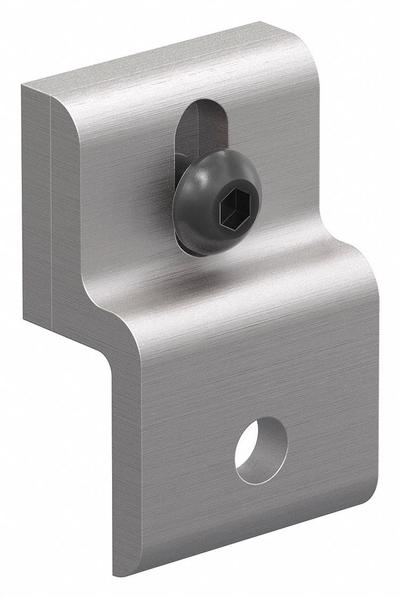 FAZTEK Mesh Panel Retainer: For Mesh Panel, Anodized, Silver, Aluminum, Inch - Panel Retainers