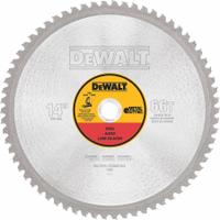 DEWALT Circular Saw Blade: 14 in Blade Dia., 66 Teeth, 0.09 in Cut Wd, 1 in Arbor Size, Solid Stock (MPN DWA7747). Key specifications — attr1116119: DEWALT; attr1145631: Ferrous Metals.