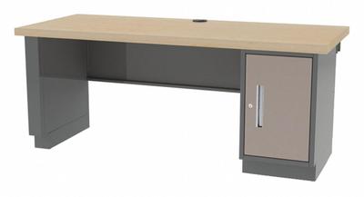 GREENE MANUFACTURING, INC. Workbench: Fixed Ht, Hardwood, 60 in x 30 in - Single-Pedestal Workbenches