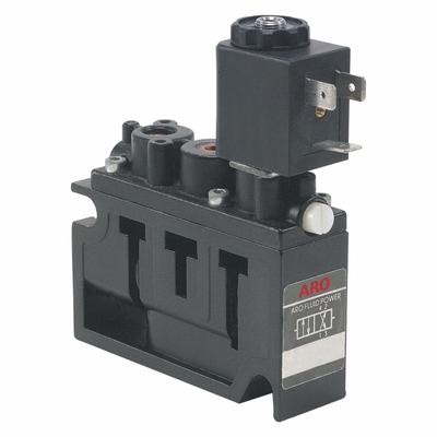 ARO Solenoid Air Control Valve: Alpha, Four-Way / Two-Position, 24V AC/DC - ARO Alpha Series Solenoid-Operated Inline Air Control Valves
