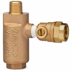 ZURN WILKINS Freeze-Relief Valve: Freeze Relief Valve, Bronze, 1/4 in Connection Size - Side 1, Male (MPN 14-ZWFR). Key specifications — Compatible Product Type: Backflow Preventer; Product Type: Freeze Relief Valve.