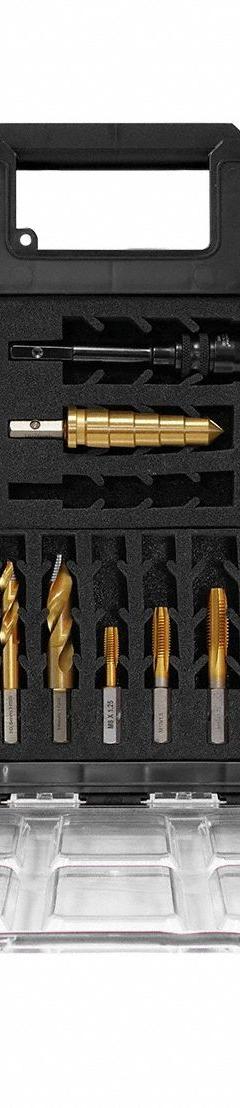 HOLEMAKER TECHNOLOGY Drilling Kits: 14 Pc, 1/4"-20 to 1/2"-13 Taps, 5/16" to 27/64" Drills (MPN STC-ETOP2-IK01). Key specifications — attr1300596: Straight Flute; attr1300608: HOLEMAKER TECHNOLOGY.