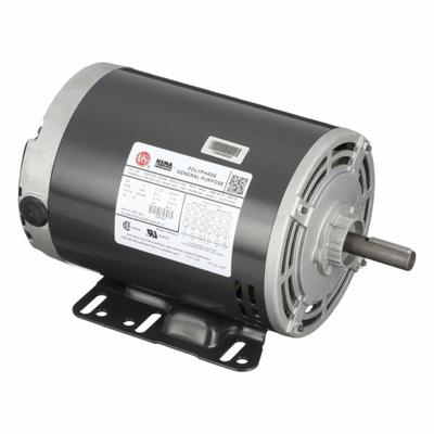 U.S. MOTORS General Purpose Motor: Rigid Base Mount, Open Air Over, 2 hp, 208-230/460V AC - Rigid Base 3-Phase General Purpose AC Motors