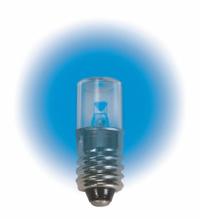 APPROVED VENDOR Compact LED Bulb: LED, Miniature Screw (E10), (T) Tubular, T3-1/4, 12.8V DC, Blue (MPN LM1012MS-B). Key specifications — Light Color: Blue; Bulb Shape: T3-1/4; Trade Number: 52, 258, 428, 144, 614, 400; Brand: APPROVED VENDOR; Voltage: 12.8V DC.